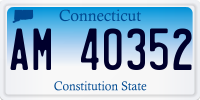 CT license plate AM40352