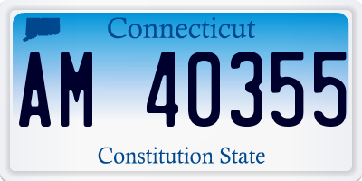 CT license plate AM40355
