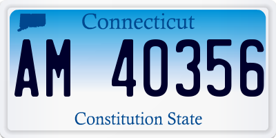 CT license plate AM40356