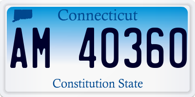 CT license plate AM40360