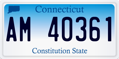 CT license plate AM40361