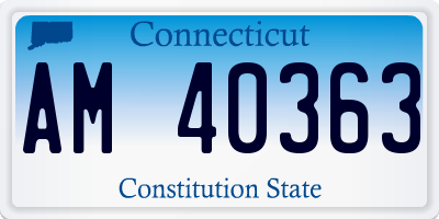 CT license plate AM40363