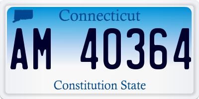 CT license plate AM40364