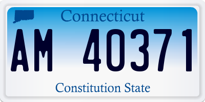 CT license plate AM40371