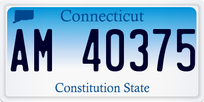 CT license plate AM40375
