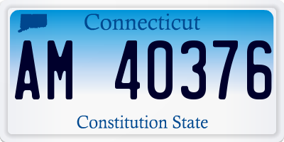 CT license plate AM40376