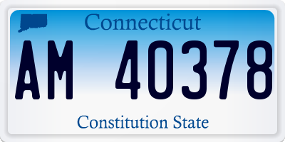 CT license plate AM40378