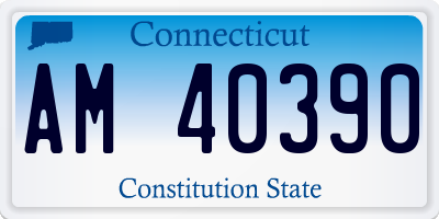 CT license plate AM40390