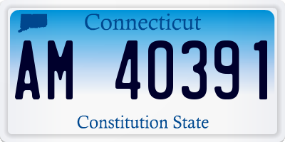 CT license plate AM40391