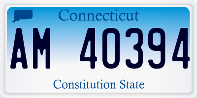 CT license plate AM40394