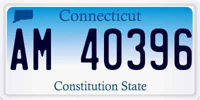 CT license plate AM40396