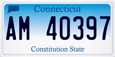 CT license plate AM40397