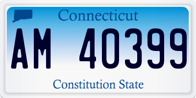 CT license plate AM40399