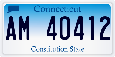 CT license plate AM40412