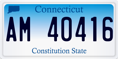 CT license plate AM40416
