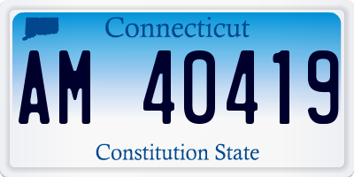 CT license plate AM40419