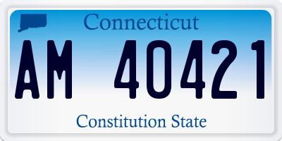 CT license plate AM40421