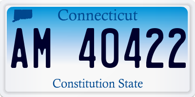 CT license plate AM40422
