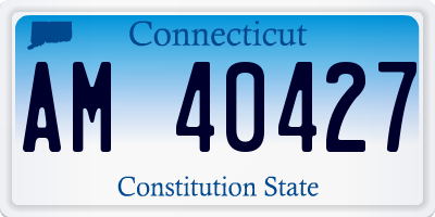 CT license plate AM40427