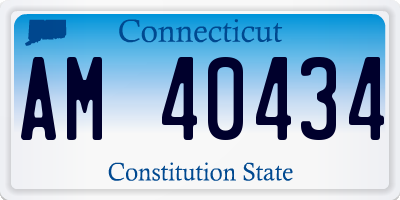 CT license plate AM40434