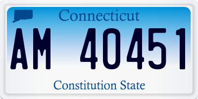 CT license plate AM40451