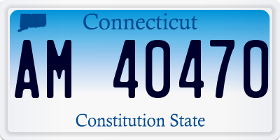CT license plate AM40470