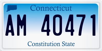 CT license plate AM40471