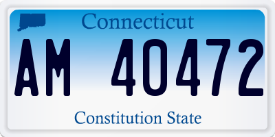 CT license plate AM40472
