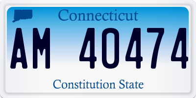 CT license plate AM40474