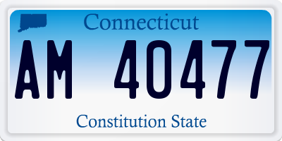 CT license plate AM40477