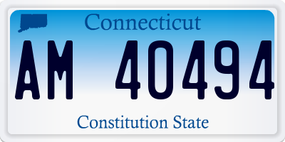 CT license plate AM40494
