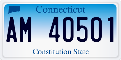 CT license plate AM40501