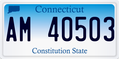 CT license plate AM40503