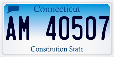 CT license plate AM40507