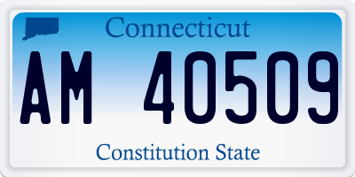 CT license plate AM40509