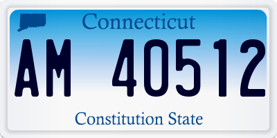 CT license plate AM40512