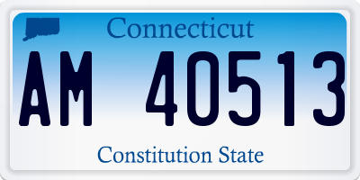 CT license plate AM40513