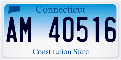 CT license plate AM40516