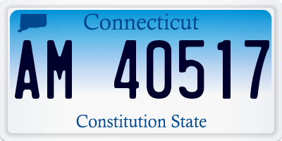 CT license plate AM40517