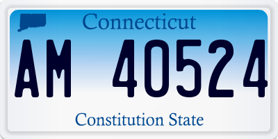CT license plate AM40524