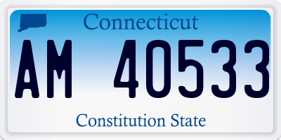 CT license plate AM40533