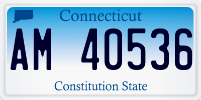 CT license plate AM40536