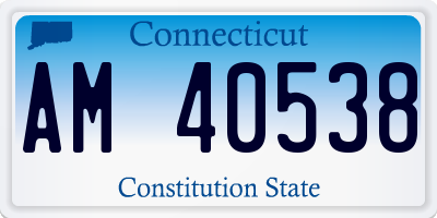 CT license plate AM40538