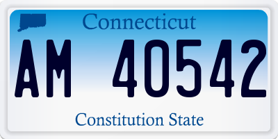 CT license plate AM40542