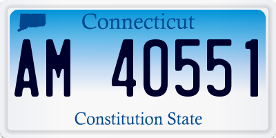 CT license plate AM40551