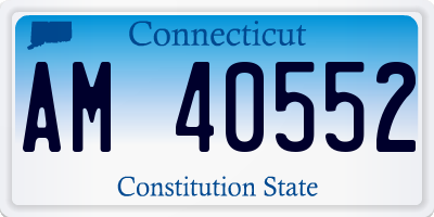 CT license plate AM40552