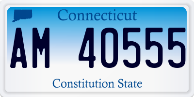 CT license plate AM40555