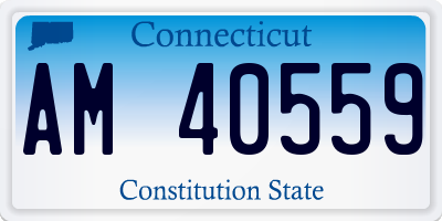 CT license plate AM40559