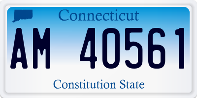 CT license plate AM40561