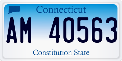 CT license plate AM40563